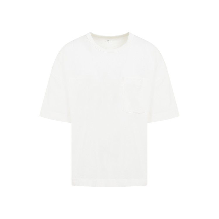 Shop Lemaire Boxy White Cotton-linen T-shirt