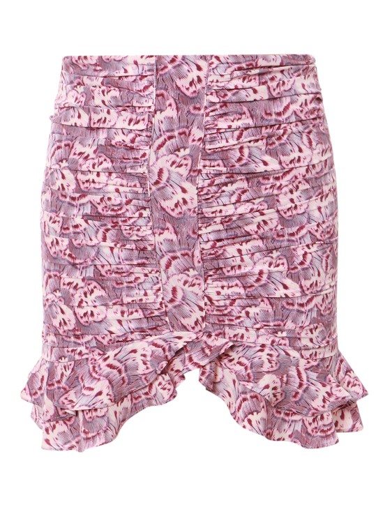 Shop Isabel Marant Multicolor Silk Skirt In Pink