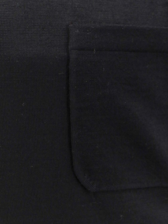 Shop Saint Laurent Responsible Wool Polo Shirt With Ton Sur Ton Monogram In Black