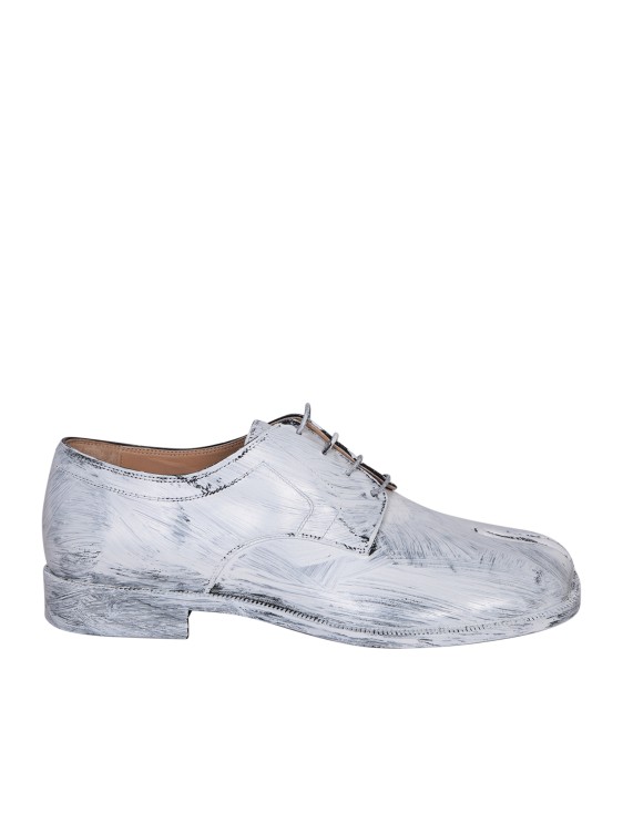 Shop Maison Margiela Tabi Toe Lace-up Shoes In Grey