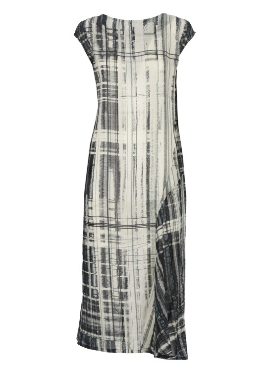 Shop Y's Linen Dress In Grey