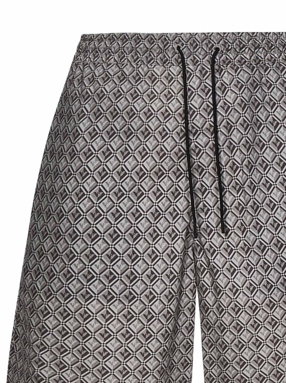 Shop Emporio Armani All-over Geometric Pattern Bermuda Shorts In Grey