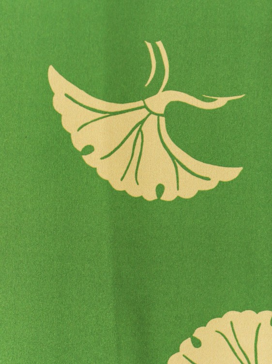 Shop Dries Van Noten Silk Shirt With All-over Print In Green