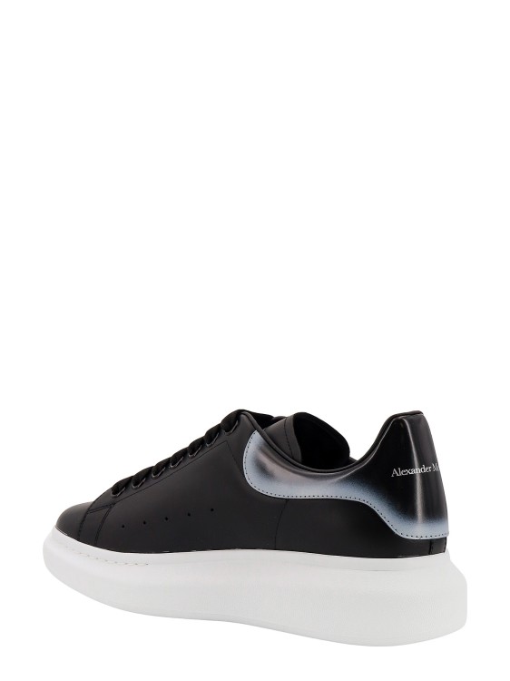 Shop Alexander Mcqueen Leather Sneakers With Back Degradé Effect In Black