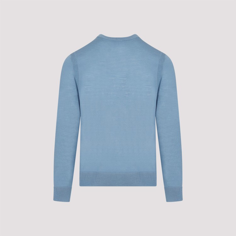 Shop Paul Smith Petrol Blue Merino Wool Sweater
