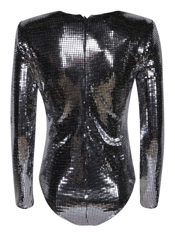 Shop Blanca Vita Metallic Bodysuit In Black