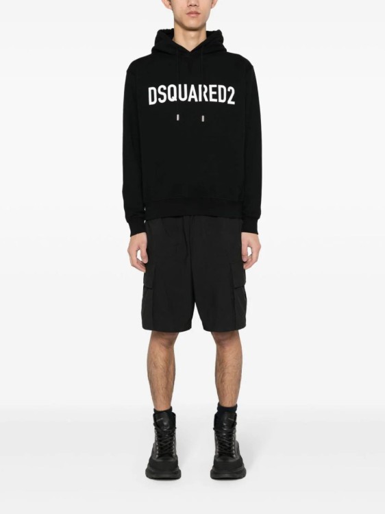 Shop Dsquared2 Cool Fit Logo-print Hoodie In Black