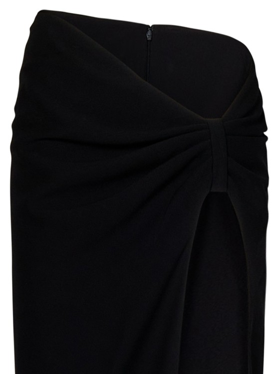 Shop Monot Maxi Black Crepe Torpedo Skirt