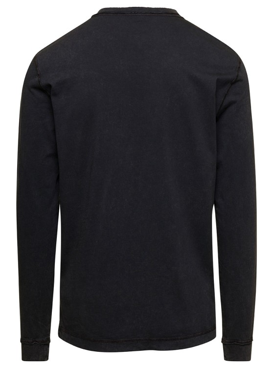 Shop Dolce & Gabbana Black Long Sleeves Crewneck T-shirt In Cotton