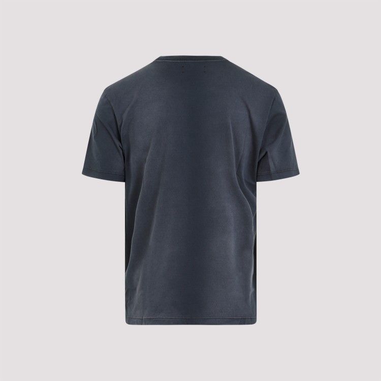 Shop Amiri Faded Black Track Cotton Logo T-shirt In Grey