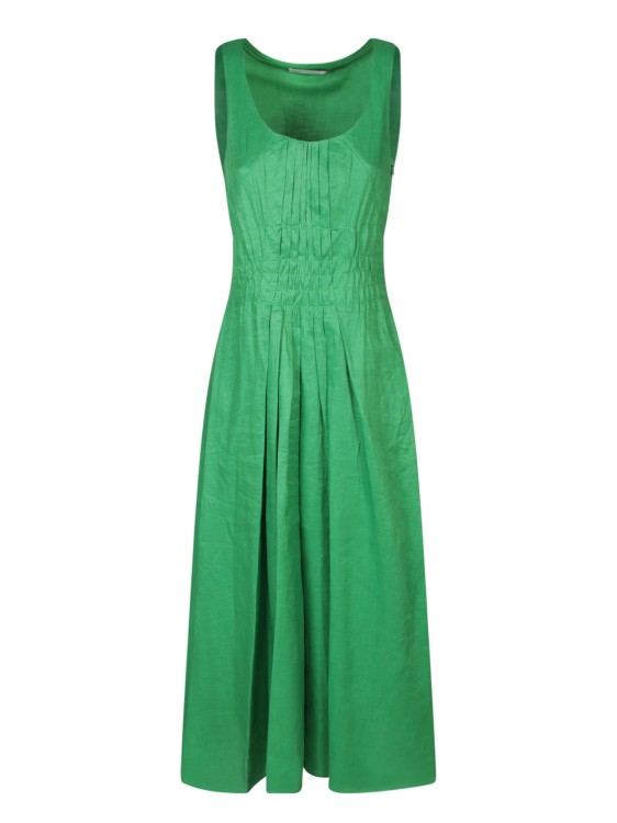 Shop Tory Burch Linen Dress In Green