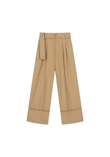 Shop Aeron Trudi - Wide Cuffed Pants In Brown