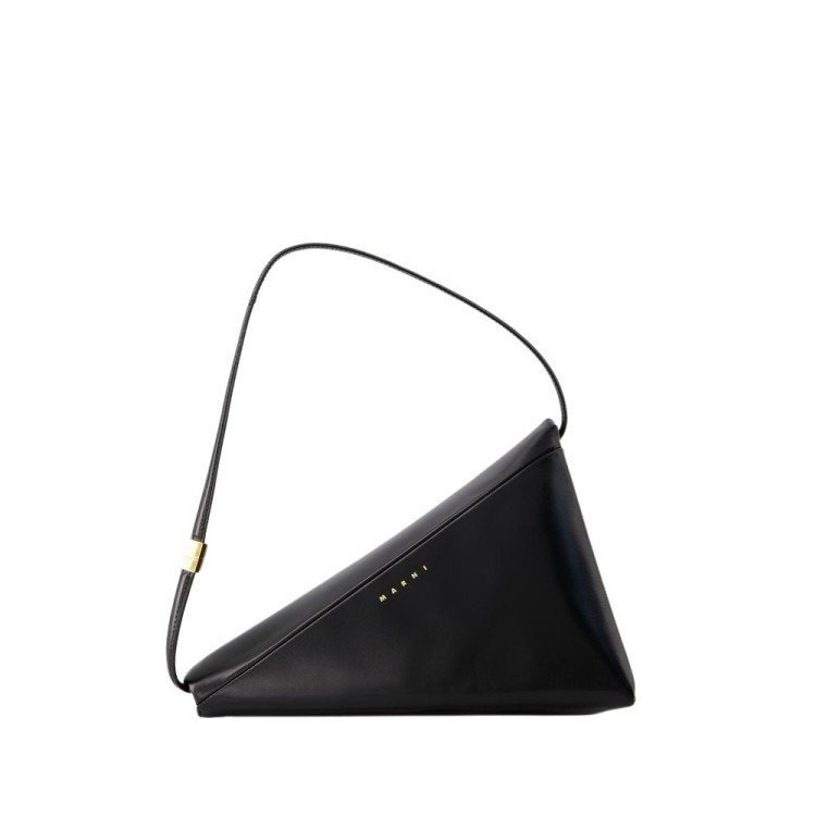Marni Prisma Triangle Bag  -  - Leather - Black
