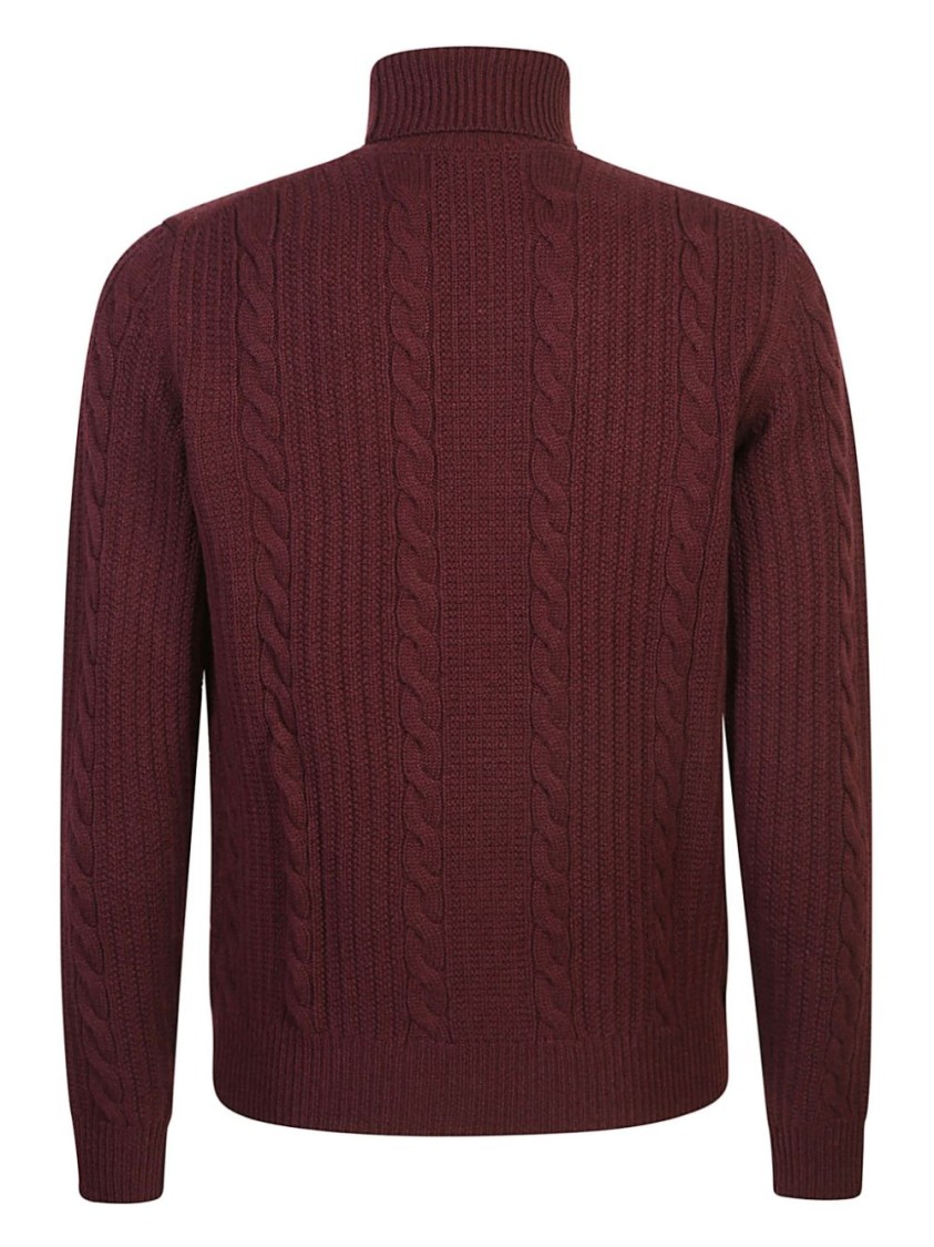 Corneliani Roll-neck Jumper In Burgundy