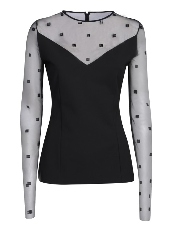 Givenchy Long-sleeved Top In Black