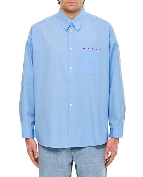 Shop Marni Shirts Clear Blue