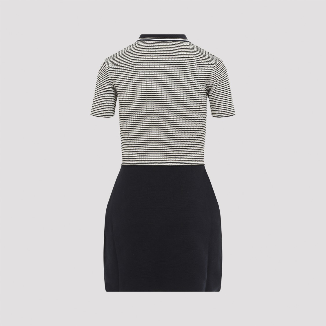 Valentino Multicolor Cotton Mini Dress In Black