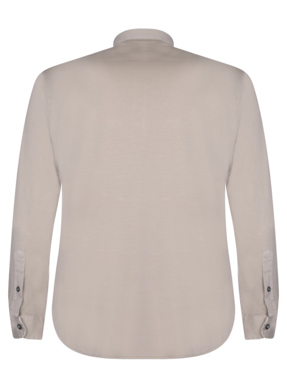 Shop Dell'oglio Long Sleeves Jersey Shirt In Neutrals