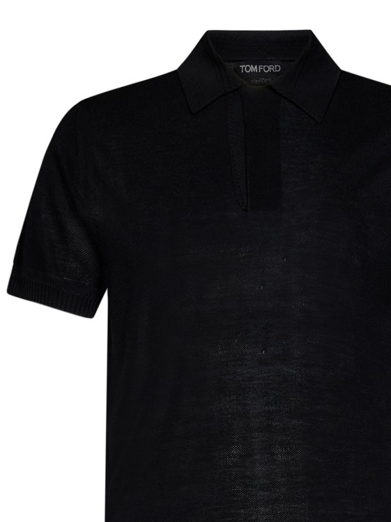 Shop Tom Ford Black Short-sleeved Polo Shirt