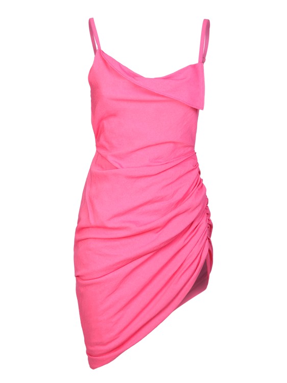 Shop Jacquemus Pink Saudade Mini Dress