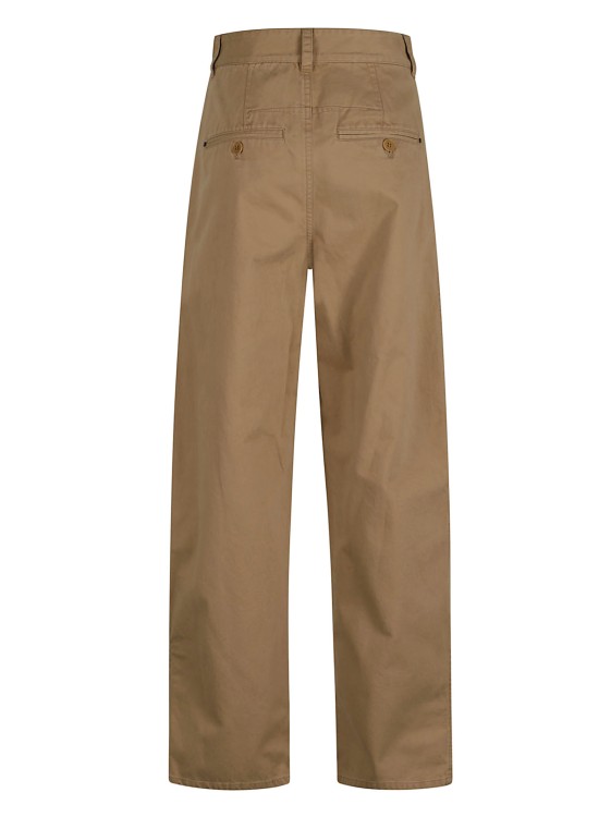 Shop Isabel Marant Beige Cotton Belt Loops Trousers In Brown