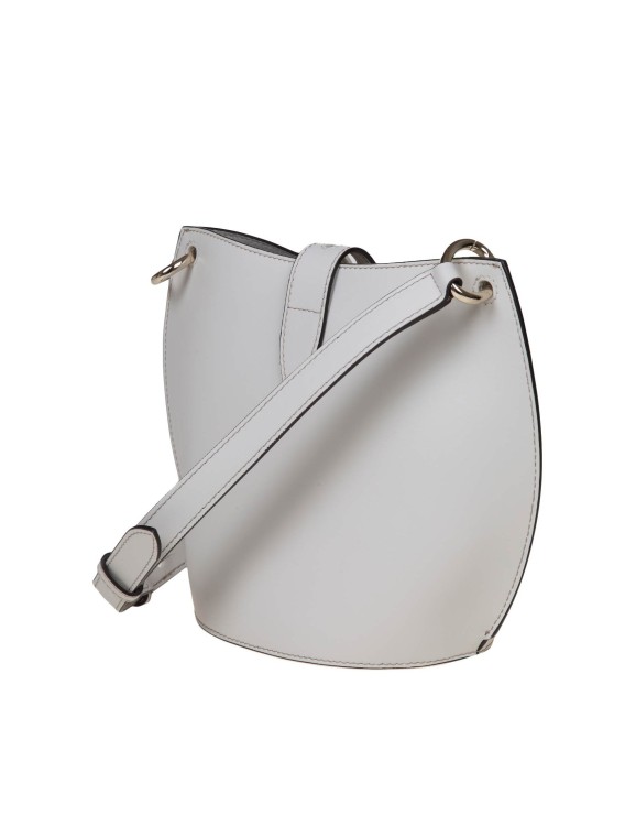Shop Furla Unique Mini Crossbody Bag In Marshmallow Color Leather In White