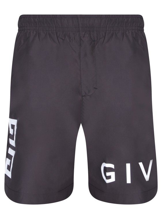 Shop Givenchy Cotton Bermuda Shorts In Grey