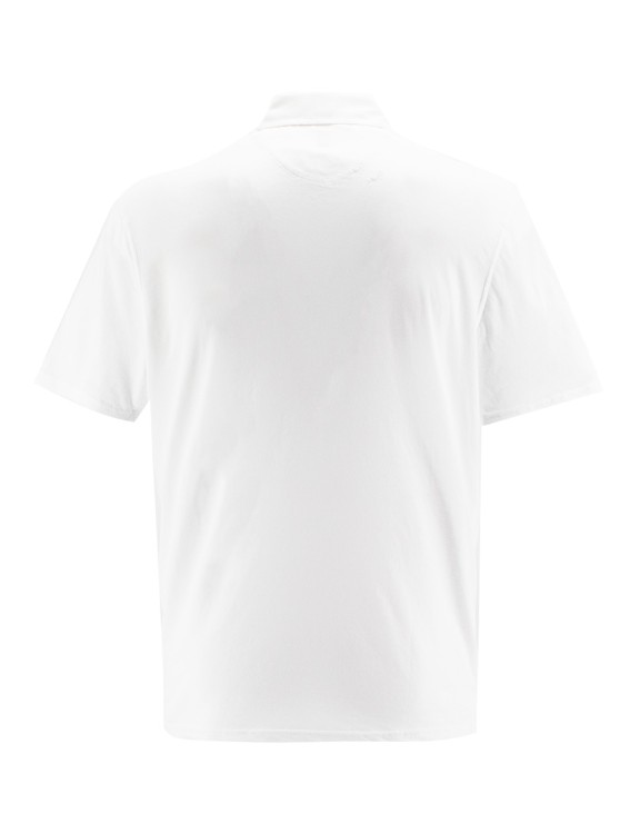 Shop Fedeli Extra Light Cotton Polo Shirt In White