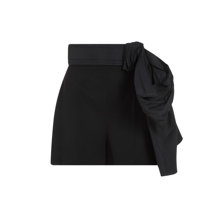 Alexander Mcqueen Women's Oversize Bow Tailored Shorts In Black
