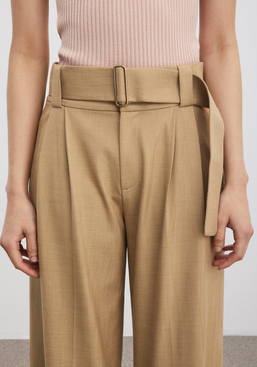 Shop Aeron Trudi - Wide Cuffed Pants In Brown
