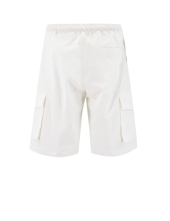 Shop Doppiaa Practical Cotton Bermuda Shorts In White