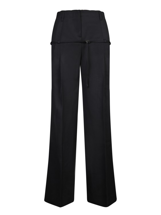 Shop Jacquemus Belted Wide-leg Pants In Black