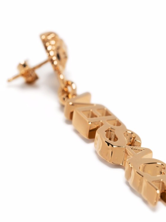 Shop Versace Gold-tone Drop Earrings In Not Applicable
