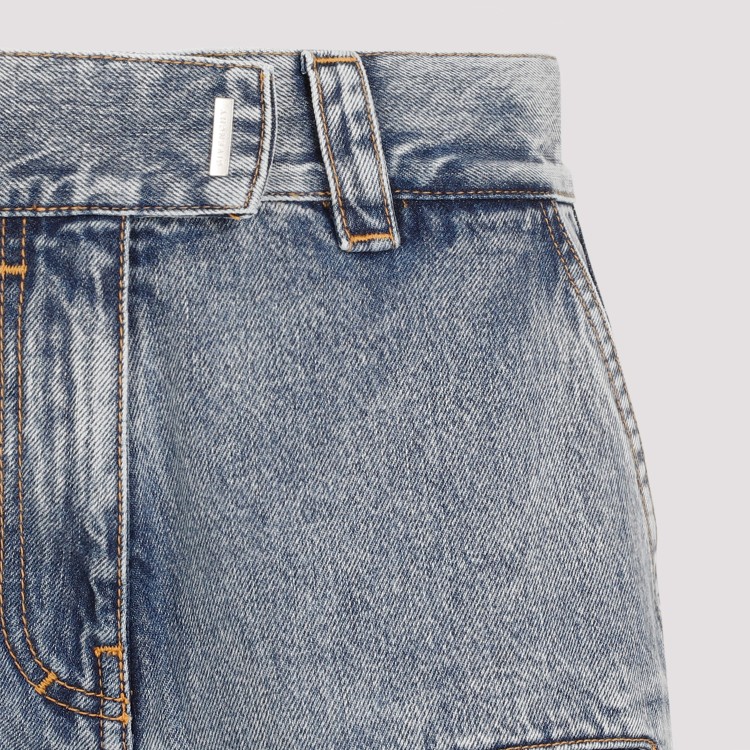Givenchy High-rise Straight-leg Cargo Jeans In Blue