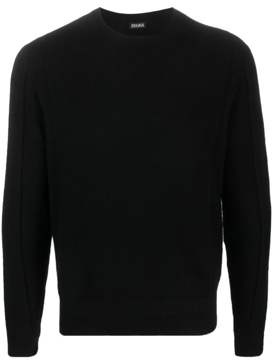 Zegna Black Wool Blend Sweater