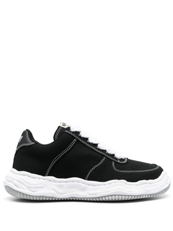 Black Wayne Og Sole Leather Low-Top Sneakers by Maison Mihara