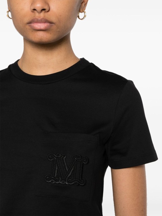 Shop Max Mara Cotton Jersey T-shirt In Black