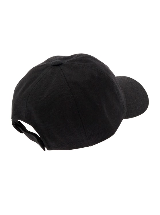 Shop Isabel Marant Black Baseball Cap With Contrasting Logo Embroidery In Cotton