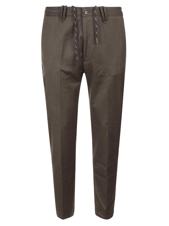 NINE IN THE MORNING BROWN WOOL BLEND TROUSERS,a9b7763e-cfec-15d0-a1d4-11390360a644