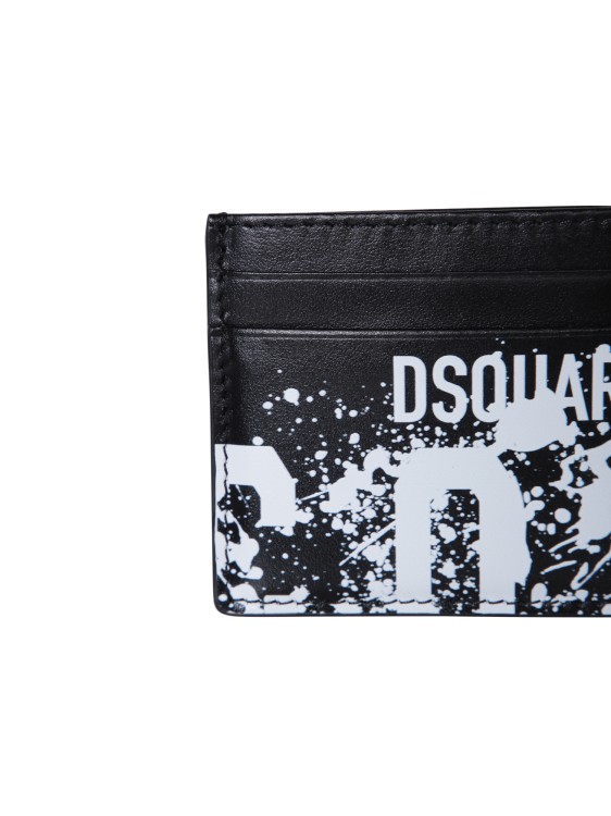 Shop Dsquared2 Leather Cardholder In Grey