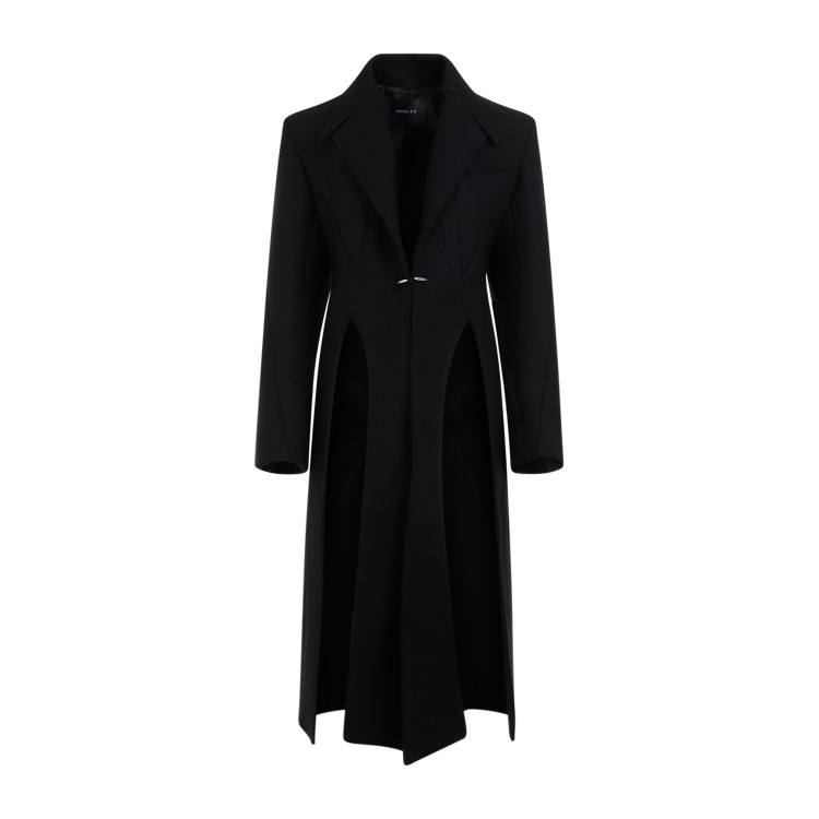 Mugler Black Wool Coat