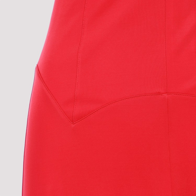 Shop Lanvin Red Flame Sleeveless A-line Midi Dress