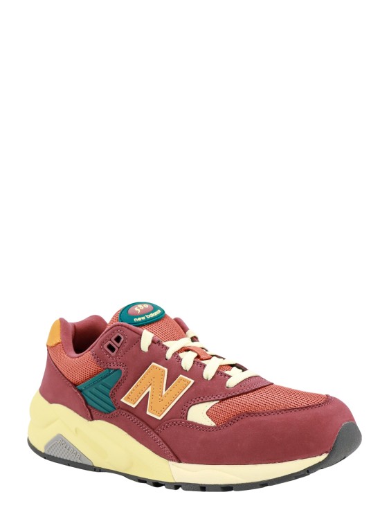 Shop New Balance Suede And Mesh Sneakers In Burgundy