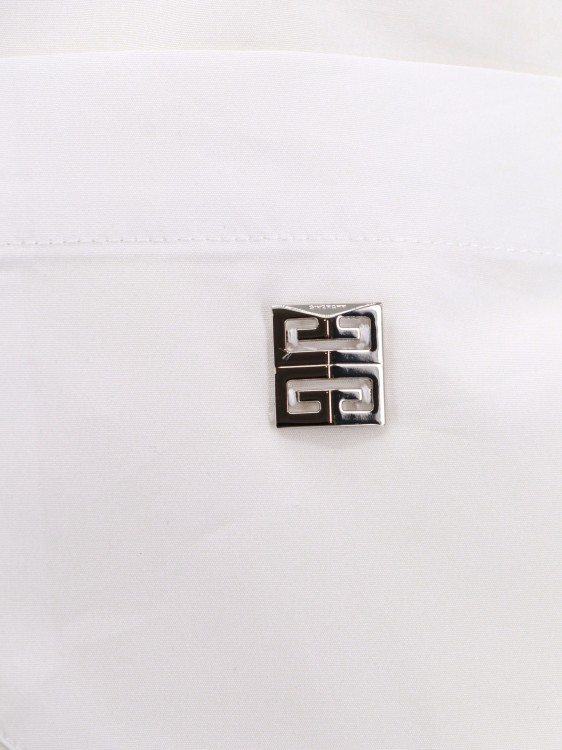 Shop Givenchy Cotton Shirt With 4g Logo In White