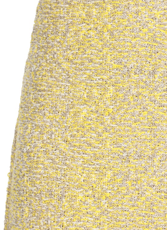 Shop Fabiana Filippi Skirt With Lurex Details In Yellow