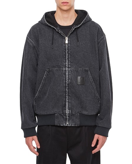 GIVENCHY DENIM HOODIE LINED