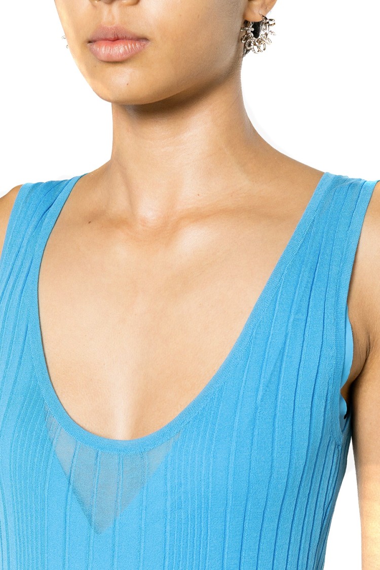 Pinko Blue Midi Dress In Blue