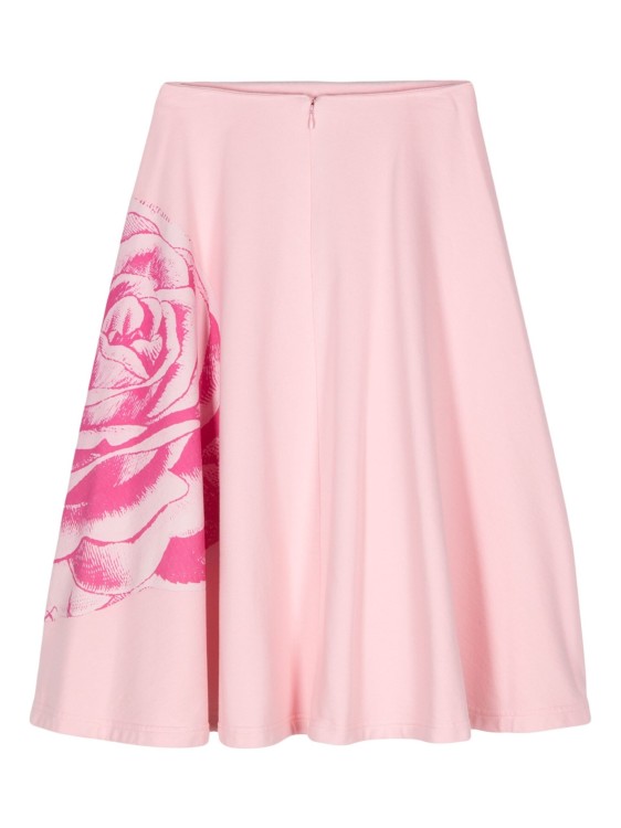 Shop Marni Floral-print Pink Midi Skirt