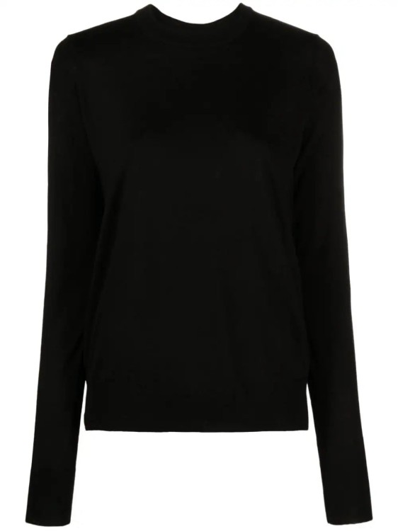 Shop Zadig & Voltaire Emma Asymmetric Rear-slit Wool Jumper In Black