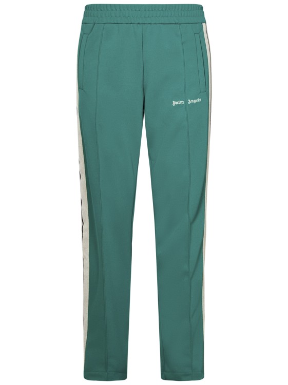 Shop Palm Angels Green Technical Fabric Track Trousers